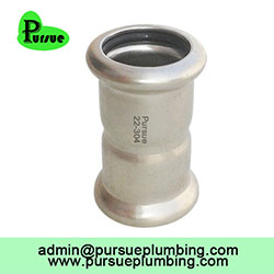 Equal coupling high quality sanitary inox hydrolic M profile plumbing water gas oil stainless steel press fitting adapter