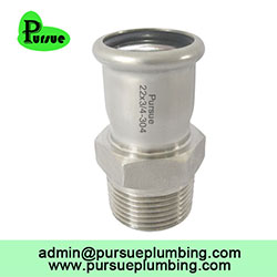 press fit plumbing pipe connector manufacturer water gas oil BSP thread coupling male press fittings supplier