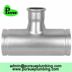 grooved to press end reducing tee